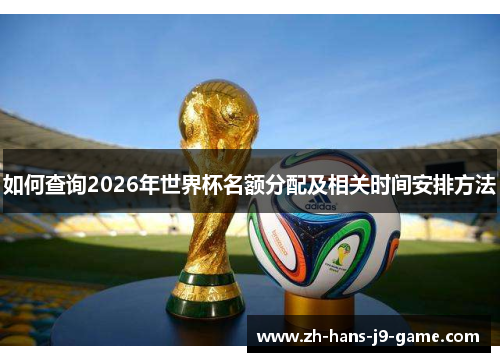 如何查询2026年世界杯名额分配及相关时间安排方法